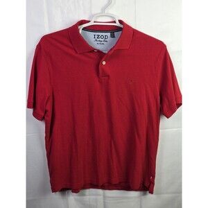 Izod Heritage Men's‎ XL Red Polo Short Sleeve Shirt